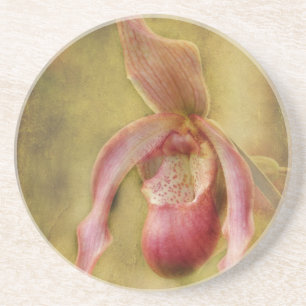 Textured Lady Slipper Orchid Zandsteen Onderzetter
