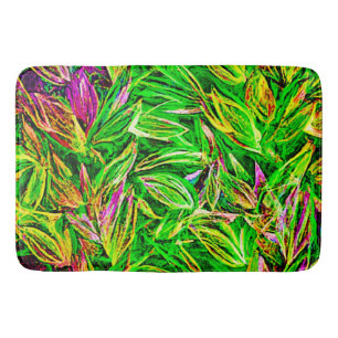 Textured Leaf Garden Art Badmat