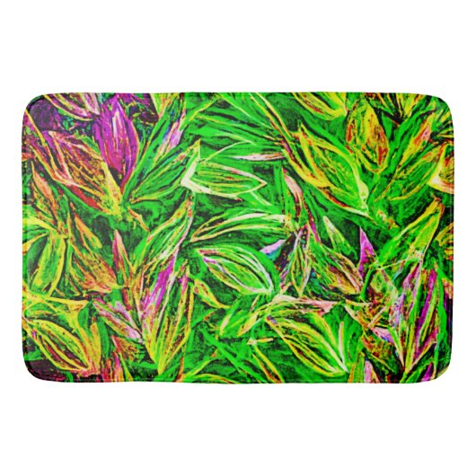 Textured Leaf Garden Art Badmat (Voorkant)