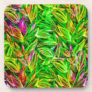 Textured Leaf Garden Art Bier Onderzetter