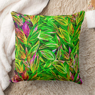 Textured Leaf Garden Art Kussen