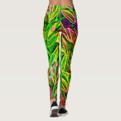 Textured Leaf Garden Art Leggings (Achterkant)