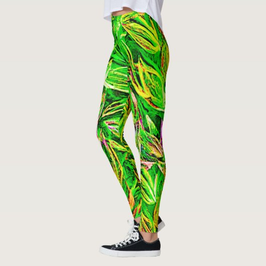 Textured Leaf Garden Art Leggings (Links)
