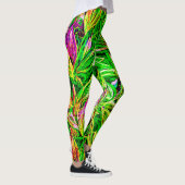 Textured Leaf Garden Art Leggings (Rechts)