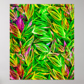 Textured Leaf Garden Art Poster (Voorkant)