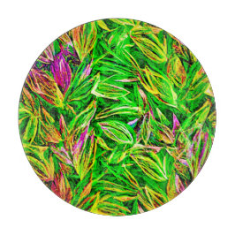 Textured Leaf Garden Art Snijplank