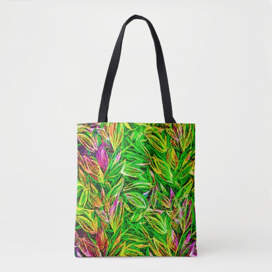 Textured Leaf Garden Art Tote Bag (Voorkant)