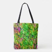 Textured Leaf Garden Art Tote Bag (Achterkant)