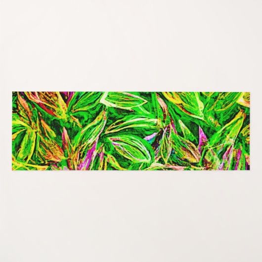 Textured Leaf Garden Art Yogamat (Voorkant (horizontaal))