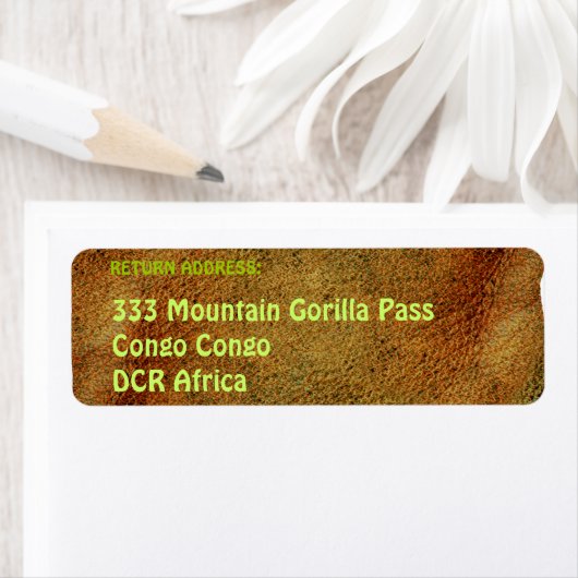 TEXTURED LEATHER ACHTERGROND Return Address Labels (Insitu)