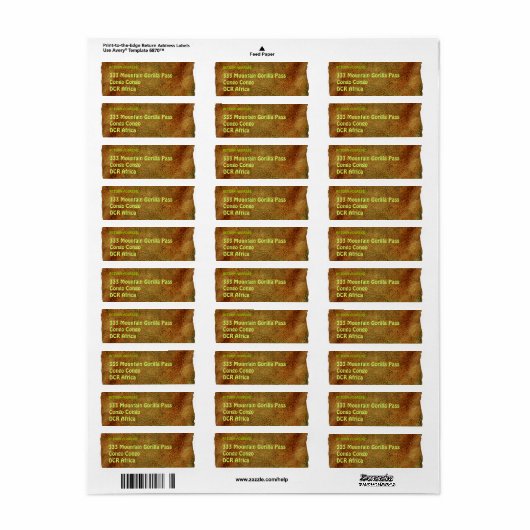 TEXTURED LEATHER ACHTERGROND Return Address Labels (Full Sheet)