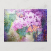 Textured Lilacs & Butterflies Briefkaart (Voorkant)