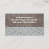 Textured Metal | Staalpatroon | Industriële indust Visitekaartje (Achterkant)