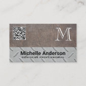 Textured Metal | Staalpatroon | Industriële indust Visitekaartje (Voorkant)