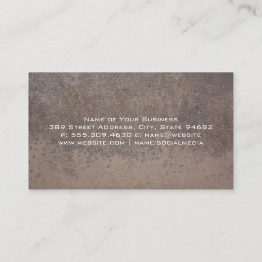 Textured Metal Visitekaartje (Achterkant)