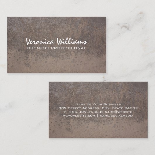 Textured Metal Visitekaartje (Voorkant / Achterkant)