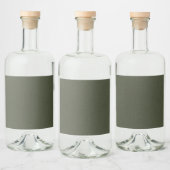 Textured Moss Green Bottle Label – Likeurfles Etiket (Flessen)