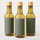 Textured Moss Green Bottle Label –  Wijn Etiket (Flessen)