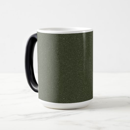 Textured Moss Green Coffee Mok – Aangepast (Voorkant links)
