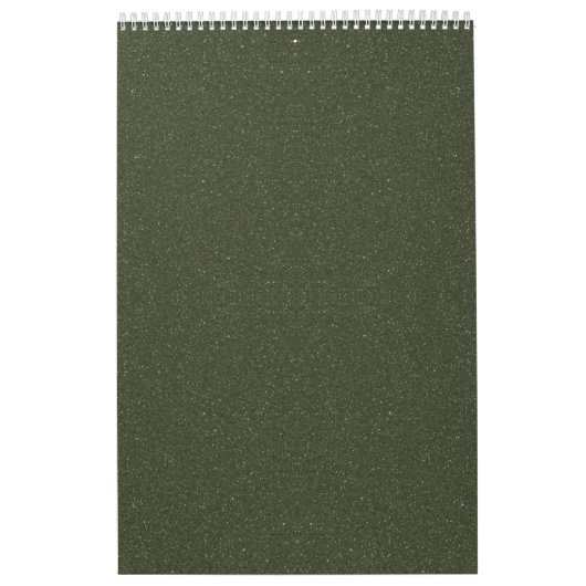 Textured Moss Green Custom Wall Calendar Kalender (Hoes)