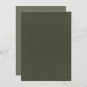 Textured Moss Green Flat Note Kaart –  Notitiekaartje (Voorkant / Achterkant)
