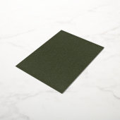 Textured Moss Green Folie Briefkaart –  (Gedraaid)