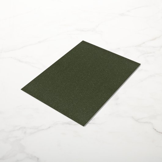 Textured Moss Green Folie Briefkaart –  (Gedraaid)