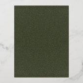 Textured Moss Green Folie Briefkaart –  (Voorkant)
