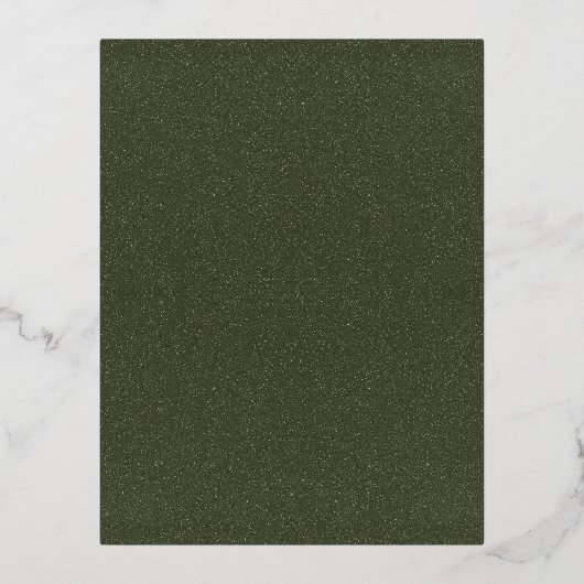 Textured Moss Green Folie Briefkaart –  (Voorkant)