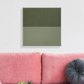 Textured Moss Green Grounded Canvas Afdrukken (Aan (Insitu (Woonkamer))
