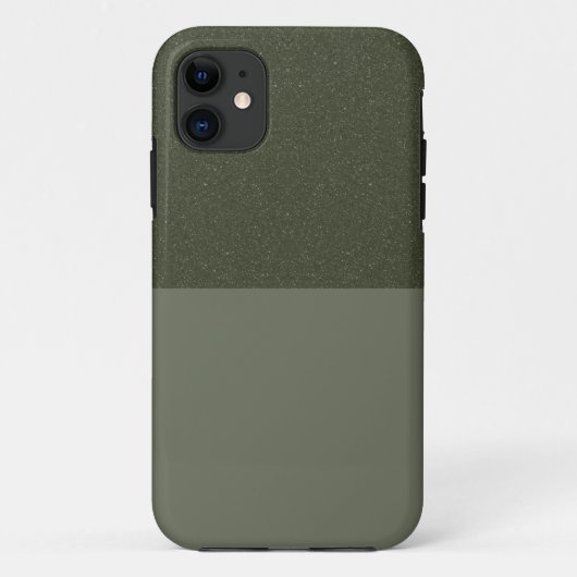 Textured Moss Green iPhone 11 Hoesje – Gesplitst o (Achterkant)