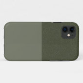 Textured Moss Green iPhone 11 Hoesje – Gesplitst o (Achterkant (horizontaal))