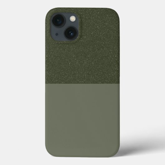 Textured Moss Green iPhone 13 Hoesje – (Achterkant)