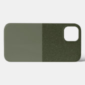 Textured Moss Green iPhone 13 Hoesje – (Achterkant (horizontaal))