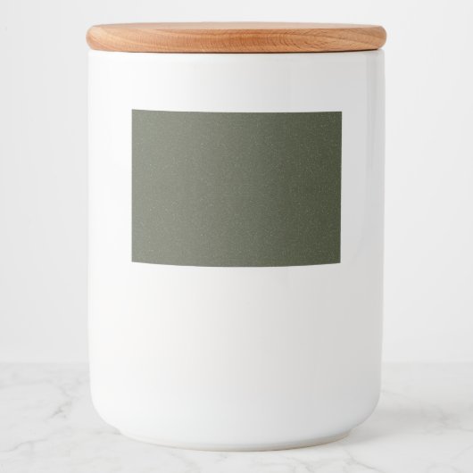 Textured Moss Green Label Set – Aangepast vinyl Voedselcontainer Etiket (Voorkant)