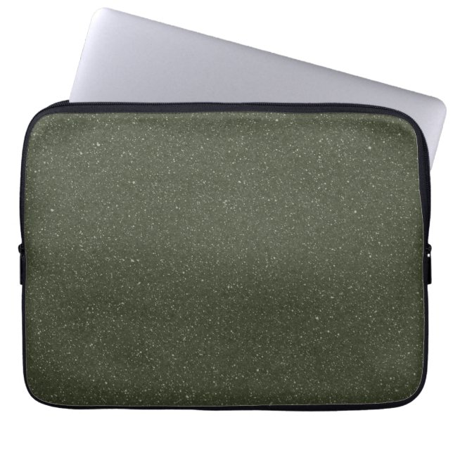 Textured Moss Green Laptop Sleeve –  (Voorkant)