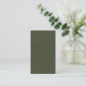 Textured Moss Green Promo Discount Kaart - Aangepa Kortingskaartje (Staand voorkant)
