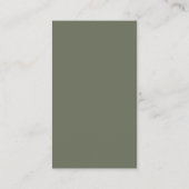 Textured Moss Green Promo Discount Kaart - Aangepa Kortingskaartje (Achterkant)