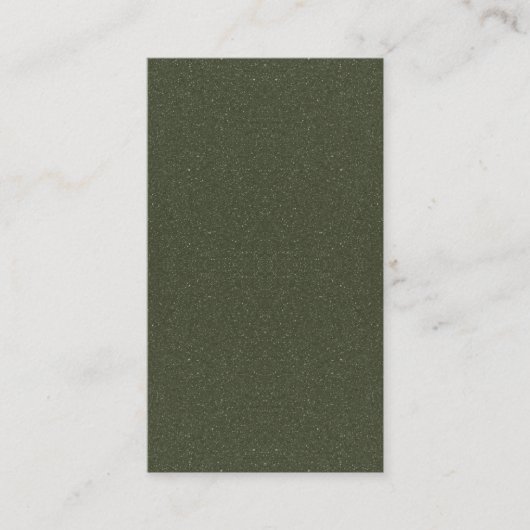 Textured Moss Green Promo Discount Kaart - Aangepa Kortingskaartje (Voorkant)