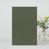 Textured Moss Green Stationery –  Briefpapier (Staand voorkant)
