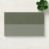 Textured Moss Green Sticky Post-It Notes (Aangepas (Kantoor)