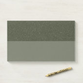 Textured Moss Green Sticky Post-It Notes (Aangepas (Op bureau)