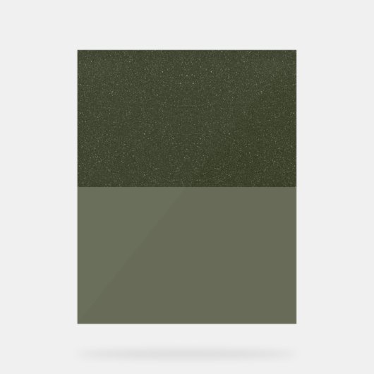 Textured Moss Green Top Acrylic Sign – Aanpassen Acryl Bord (Voorkant)