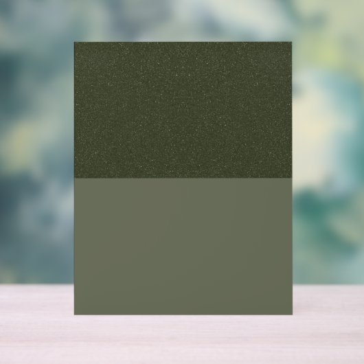 Textured Moss Green Top Acrylic Sign – Aanpassen Acryl Bord (Neutraal)