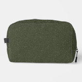 Textured Moss Green Travel Pouch –  Toilettasje (Voorkant)
