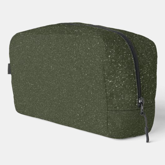 Textured Moss Green Travel Pouch –  Toilettasje (Rechterhoek)