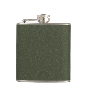 Textured Moss Green Vinyl Wrapped Flask – Aangepas Heupfles