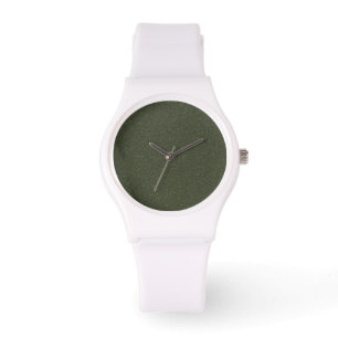 Textured Moss Green Watch – gezicht Horloge