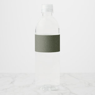 Textured Moss Green Water Bottle Labels – Aangepas Waterfles Etiket