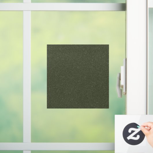 Textured Moss Green Window Cling – Aangepast Raamsticker (Huis)